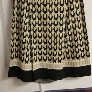 Ann Taylor, blk/cream multi colored skirt